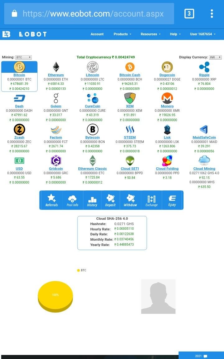 Best Cloud Mining 2021 Eobot is the best Bitcoin cloud mining site. Top 3 site in the world