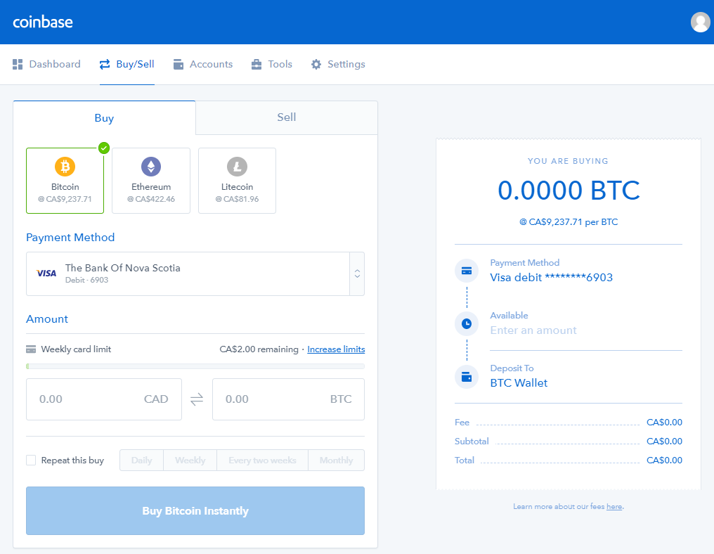 How to get coinbase bitcoin wallet address