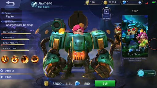 Mobile Legend Gaming The History Of Jawhead The Advanced Robot