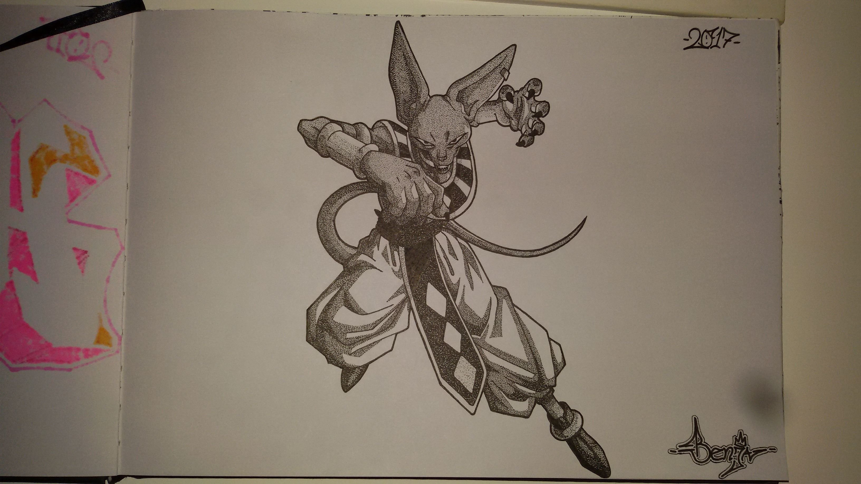 5 Dragon Ball Super Drawing Of Lord Beerus The Destroyer Steempeak