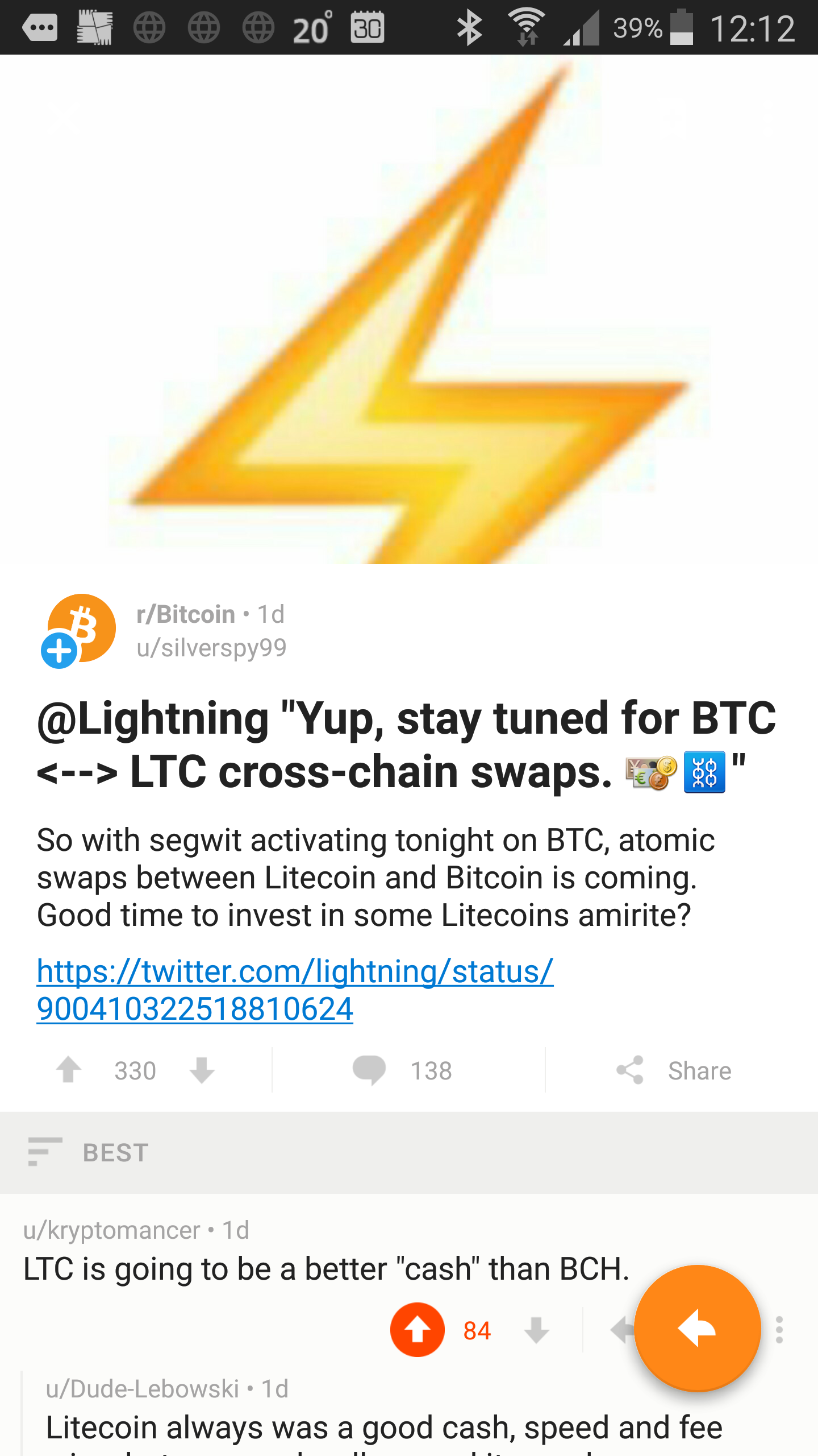 Bitcoin Isn't the Only Crypto Adding Lightning Tech Now