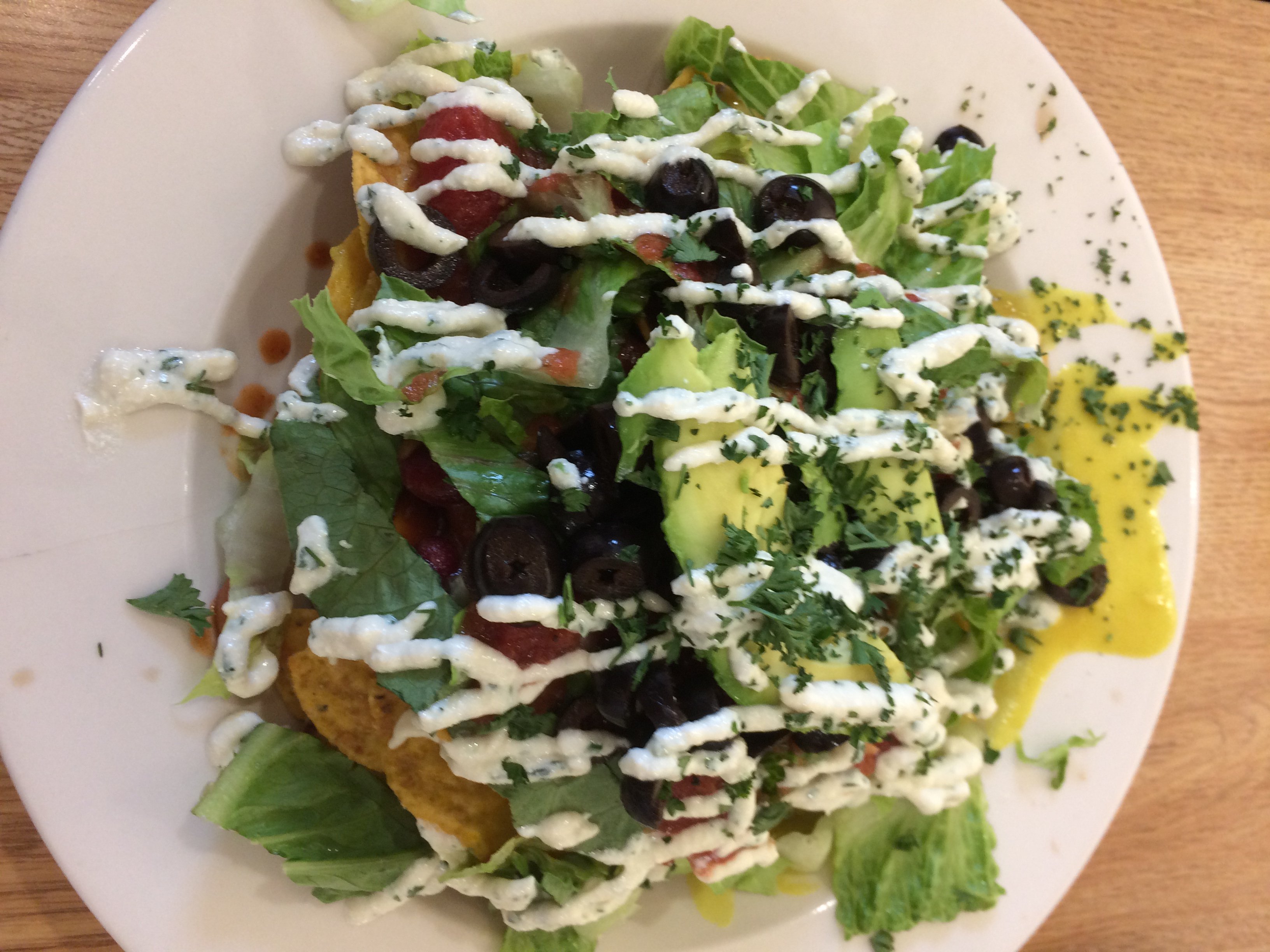 Nachos Over Sluggo's North Vegetarian Cafe in Chattanooga, Tennessee.JPG