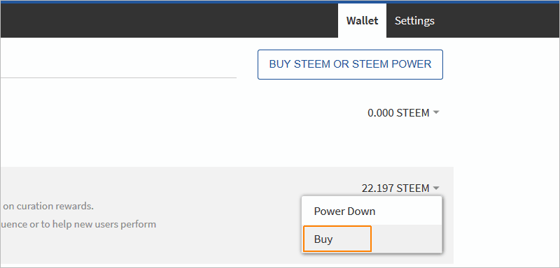 STEEM POWER kaufen