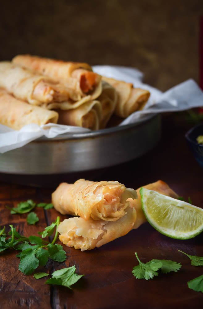 Creamy Chicken Taquitos and Cilantro Lime Avocado Hummus.jpg