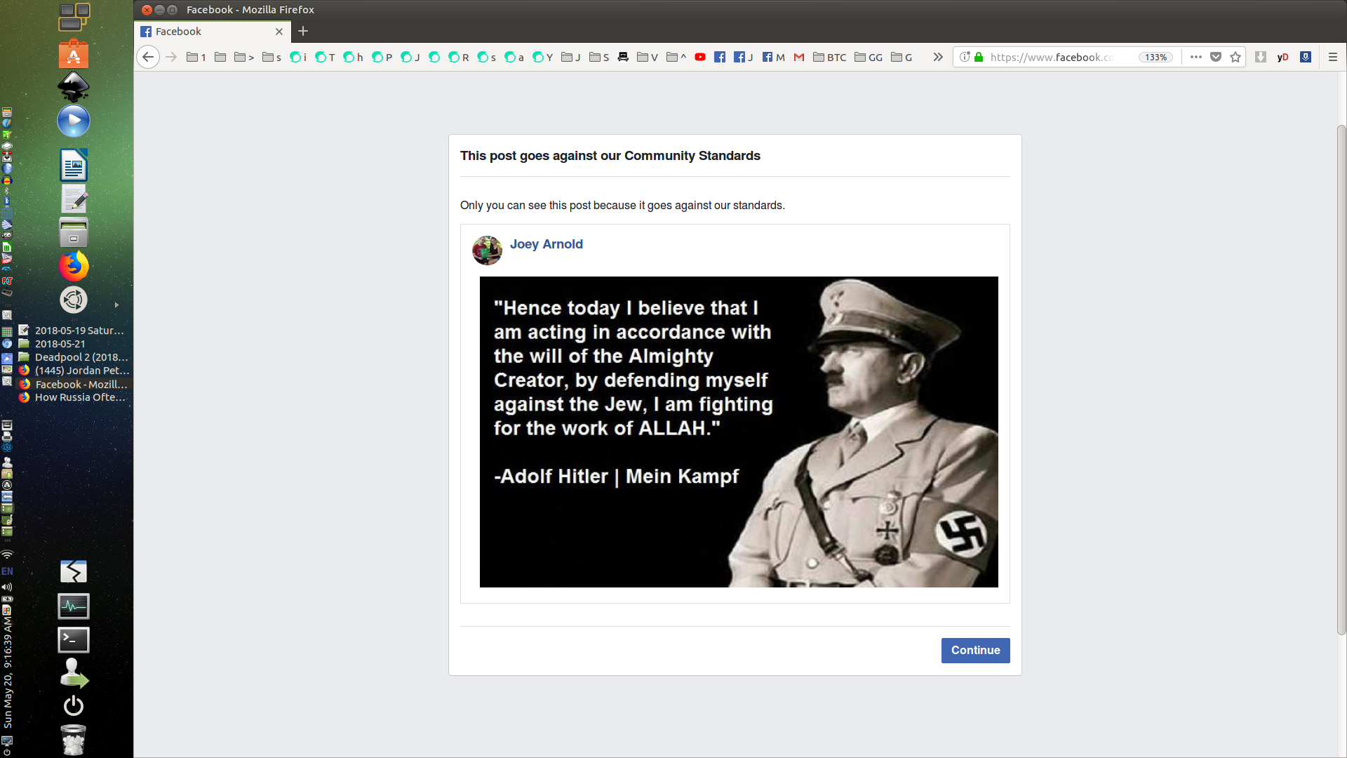 Facebook Blocked Me For 30 Days For A Hitler Photo Steemit