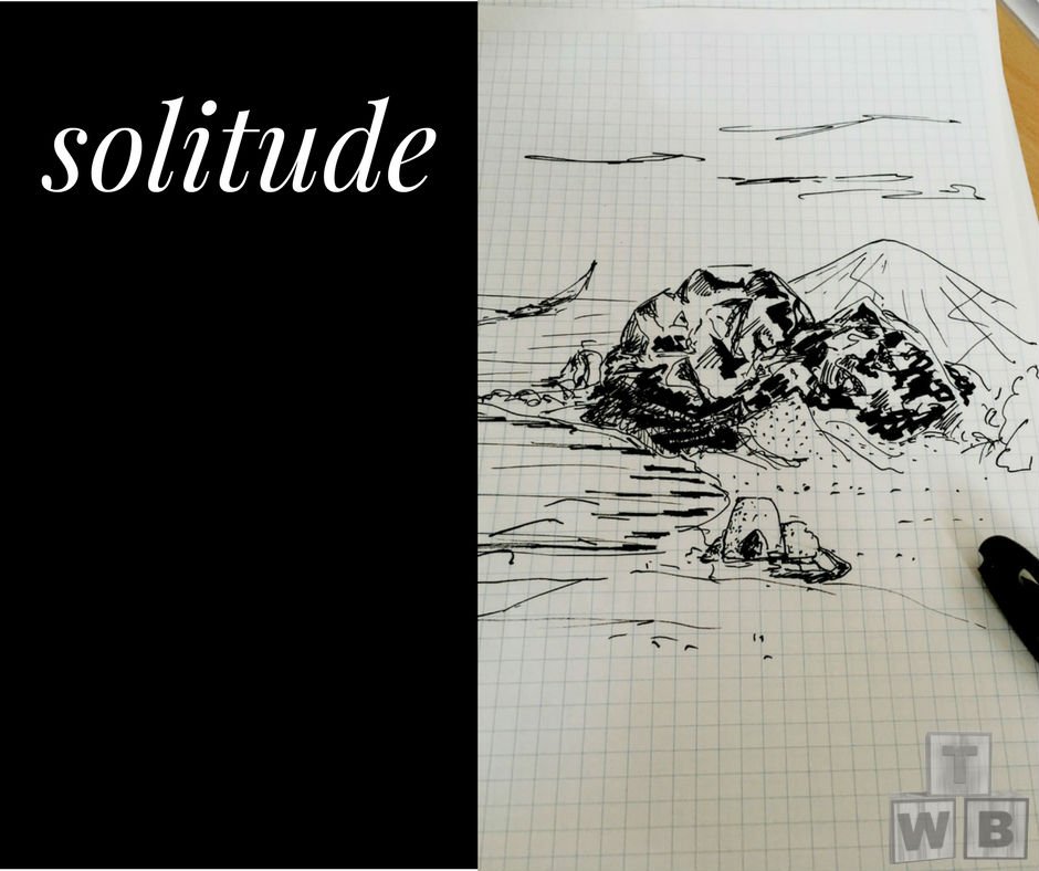 solitude (A Zombie Bear Poetry/Sketch Collaboration)