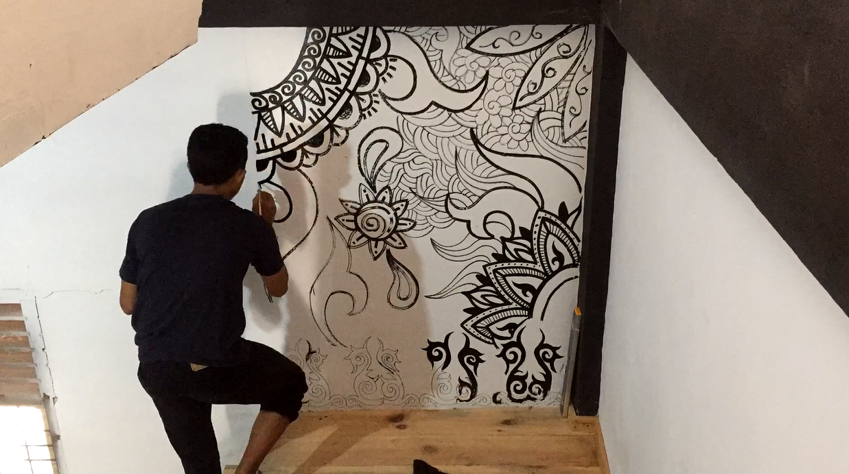 Orcheva Doodle Art On The Wall Seni Doodle Di Dinding Steemit