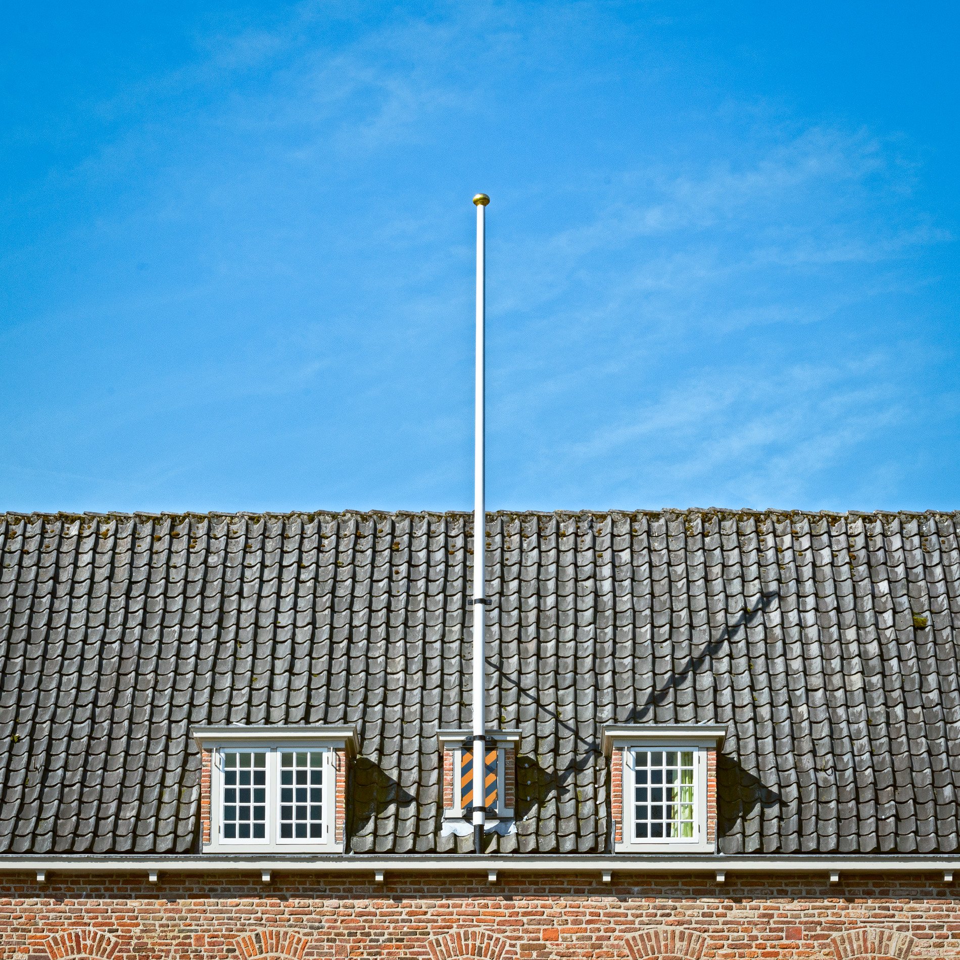 Flagpole on medieval castle