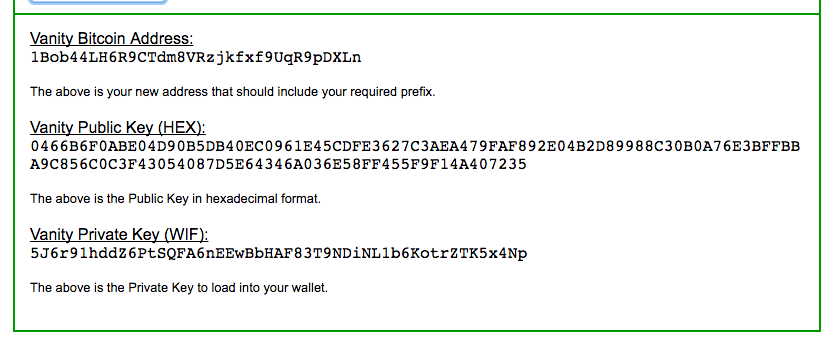 How To Create Custom Bitcoin Addresses E G 1moon4cmwi - 