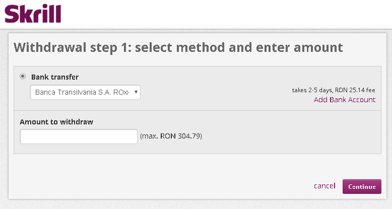 skrill refund 2-5 day and 7.6 percent fee