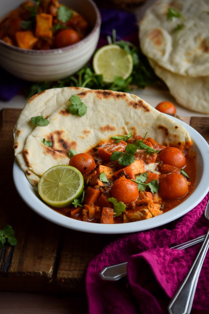 Indian Red Coconut Chicken Curry with Homemade Pitas (7).jpg