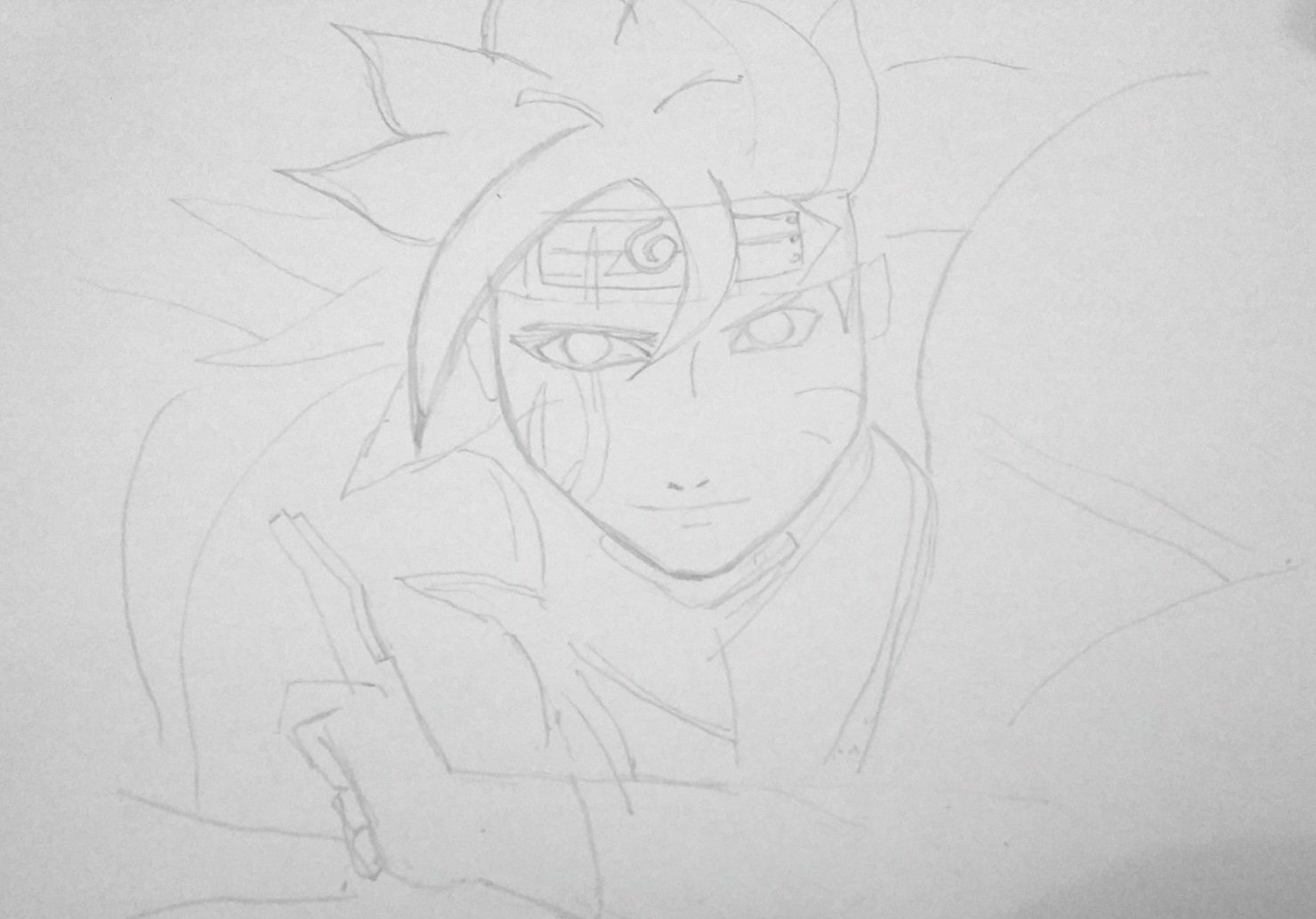 Finished Sketch Of Boruto Tell Me What Do You Think Dont