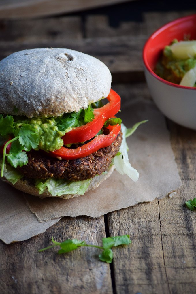 Caribbean Jerk Millet Burgers with Pineapple Guacamole (3).jpg