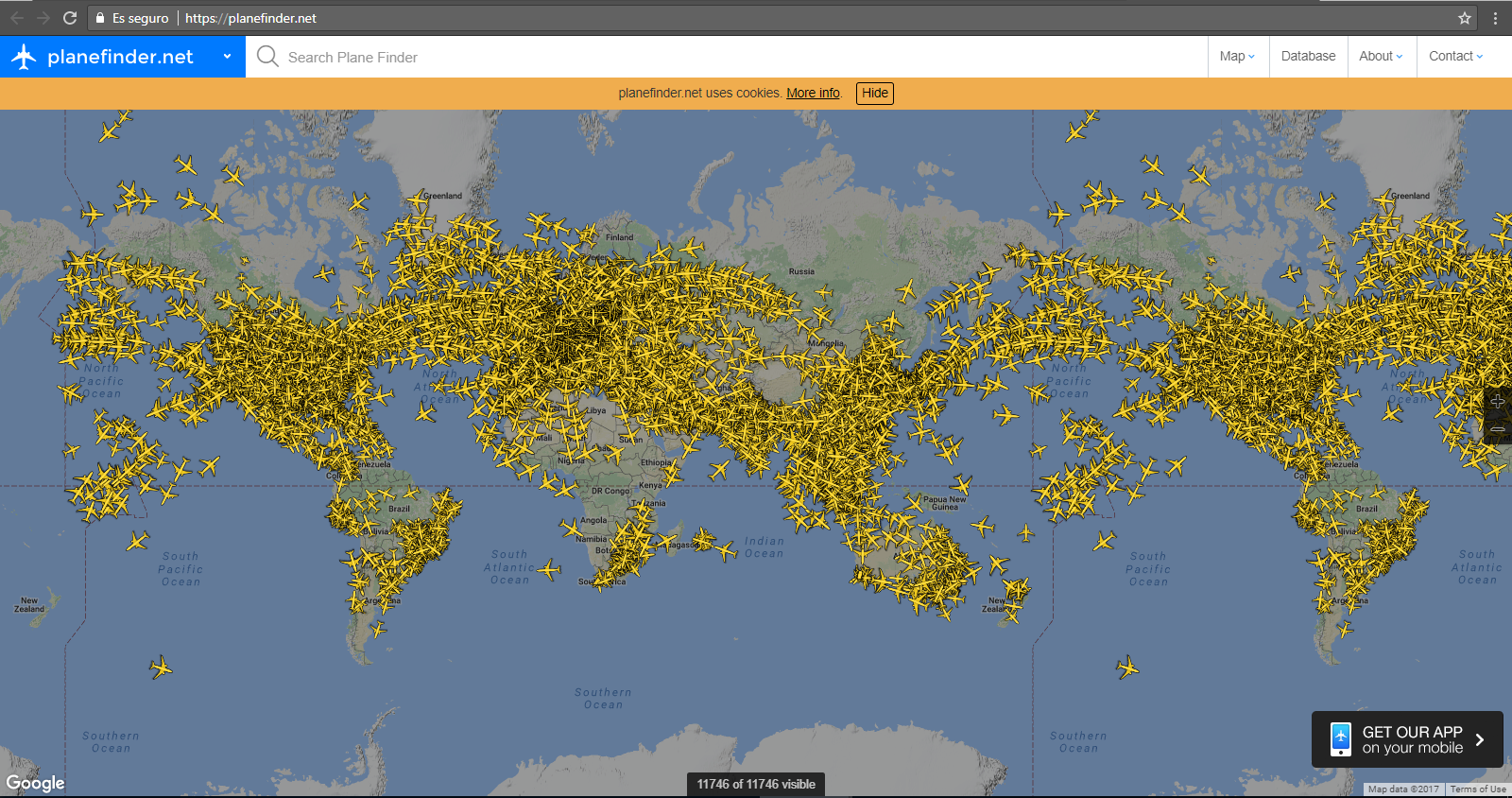 Resultado de imagen para trafico aereo tiempo real