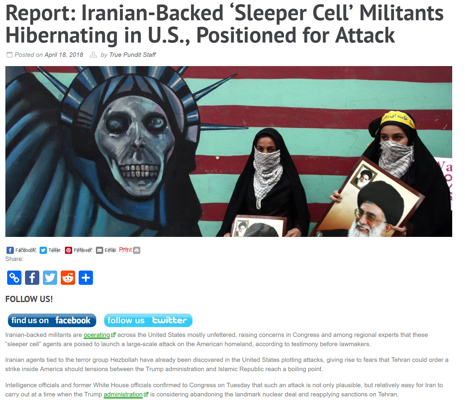 Image result for pics of iran sleeper cells in america