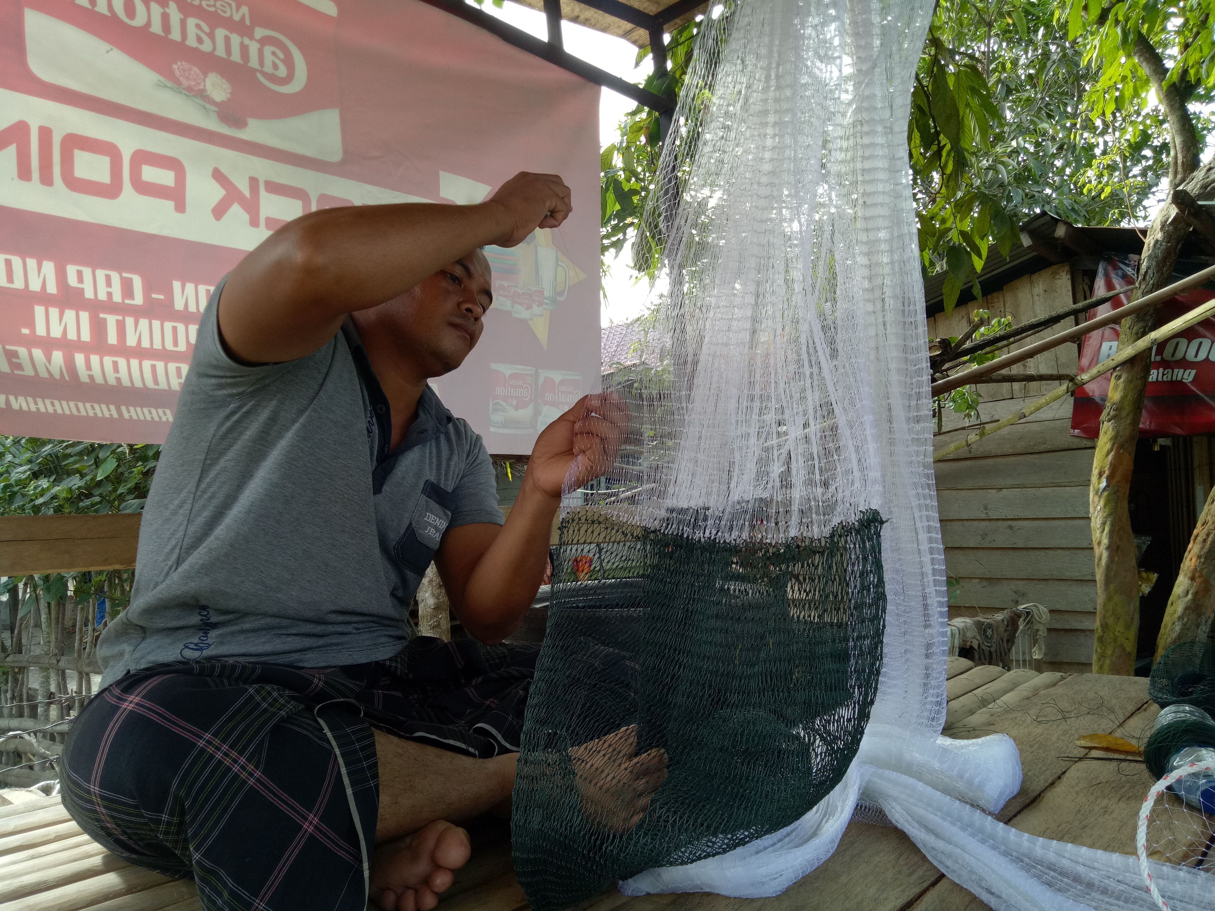 Fishnet Traditional Tool Catch Fish Jala Ikan Alat