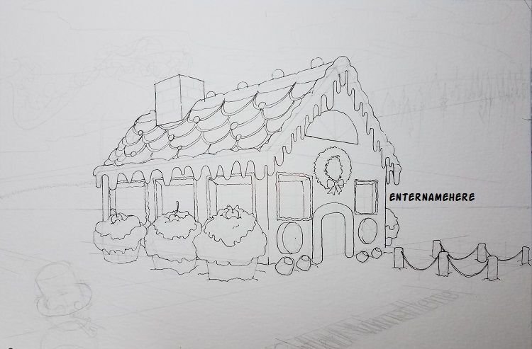 Am Scribbles Day 3 Gingerbread House