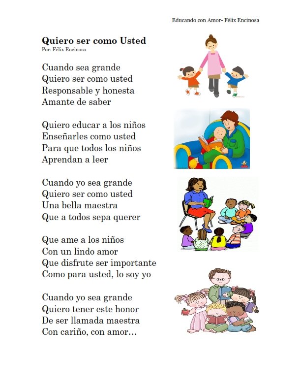 Poemas Para Maestras De Ninos Corbatas Y Cuadritos Poema