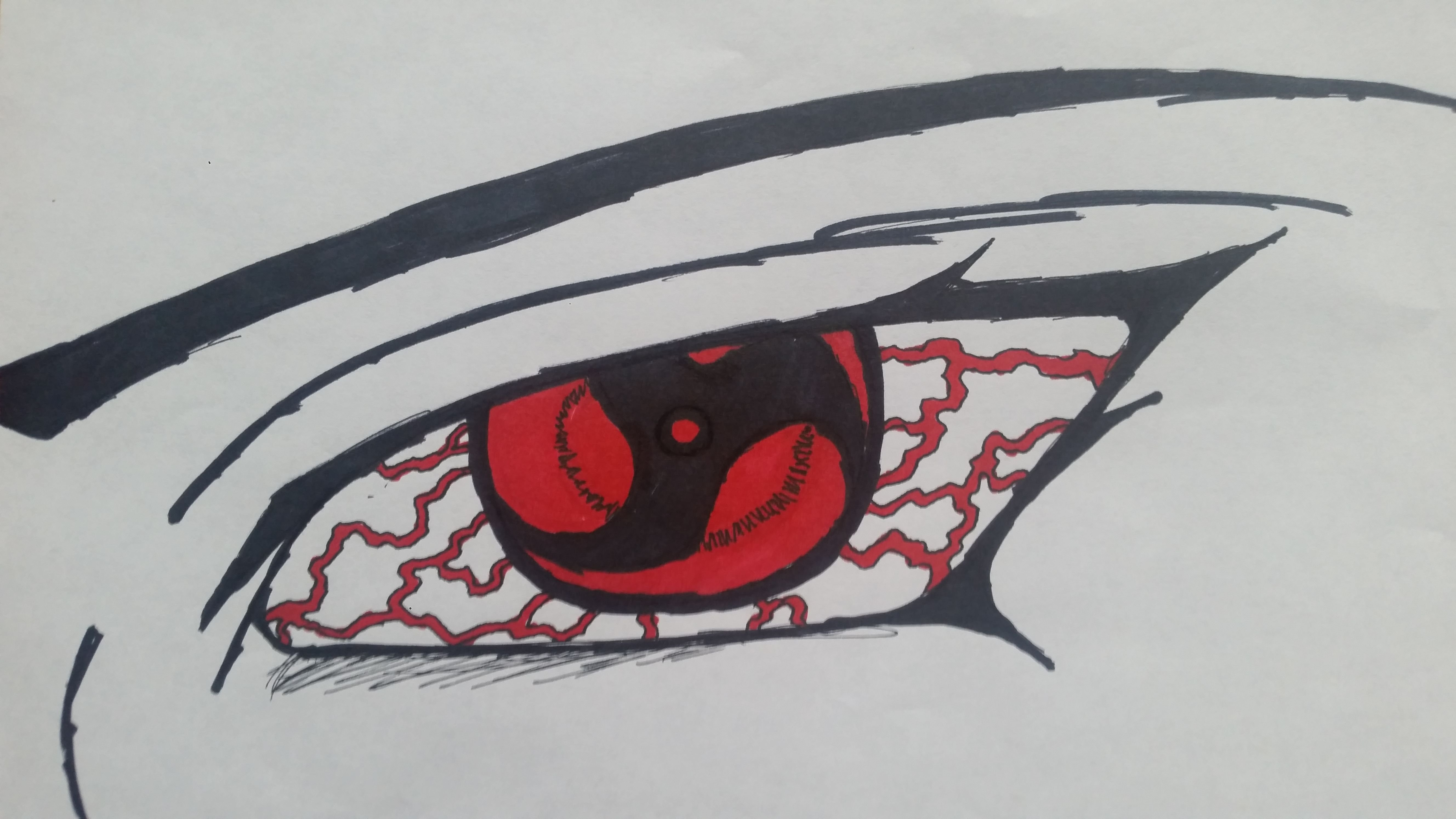 Drawing The Legendary Mangekyo Sharingan - Shoutout To Itachi Uchiha