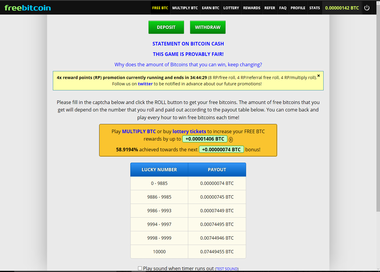 Earn Bitcoin Satoshis For Free !   Every Hour - 