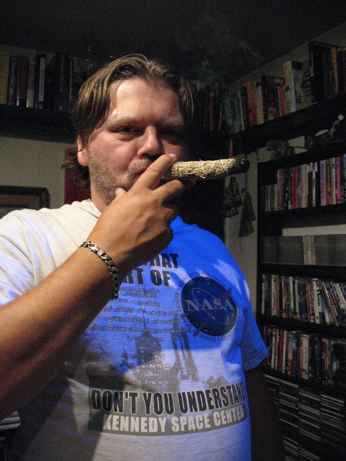 20090528 Marek being funny with a sage smudge stick 001.jpg