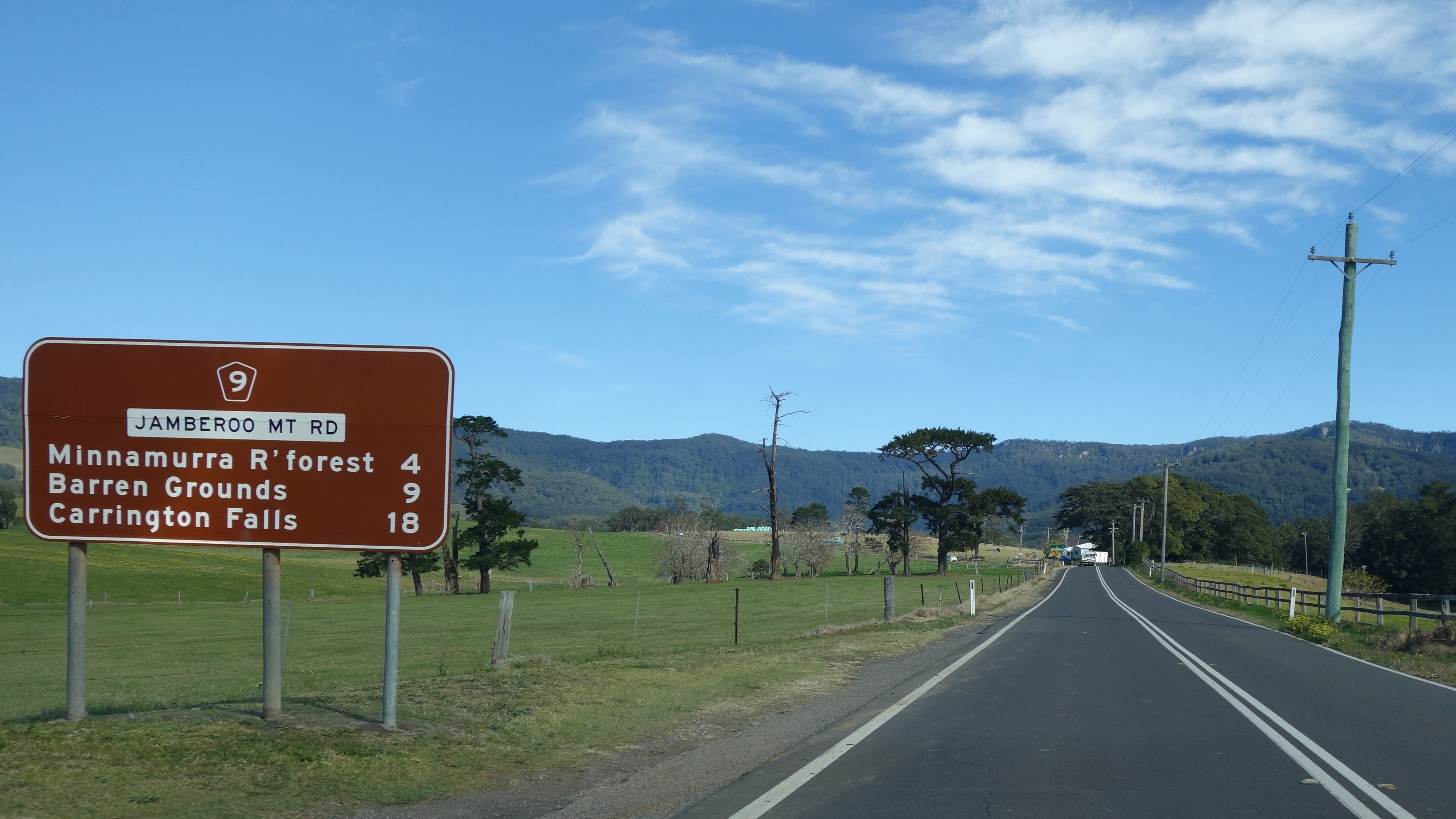 Sign to Jamberoo Mountain