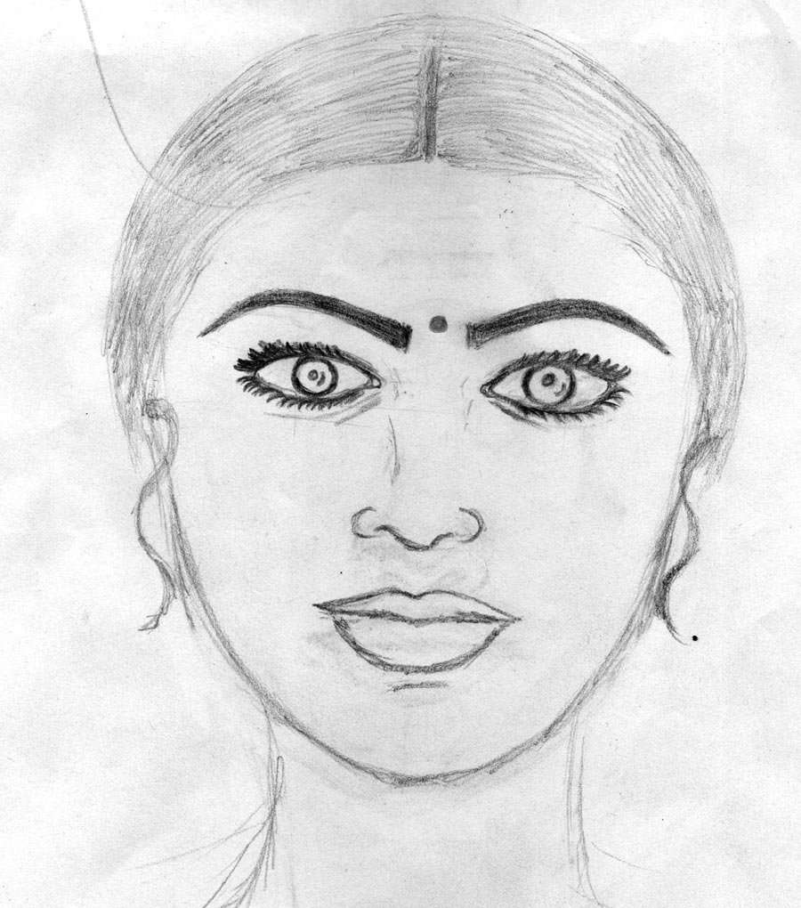 hindu girl drawing