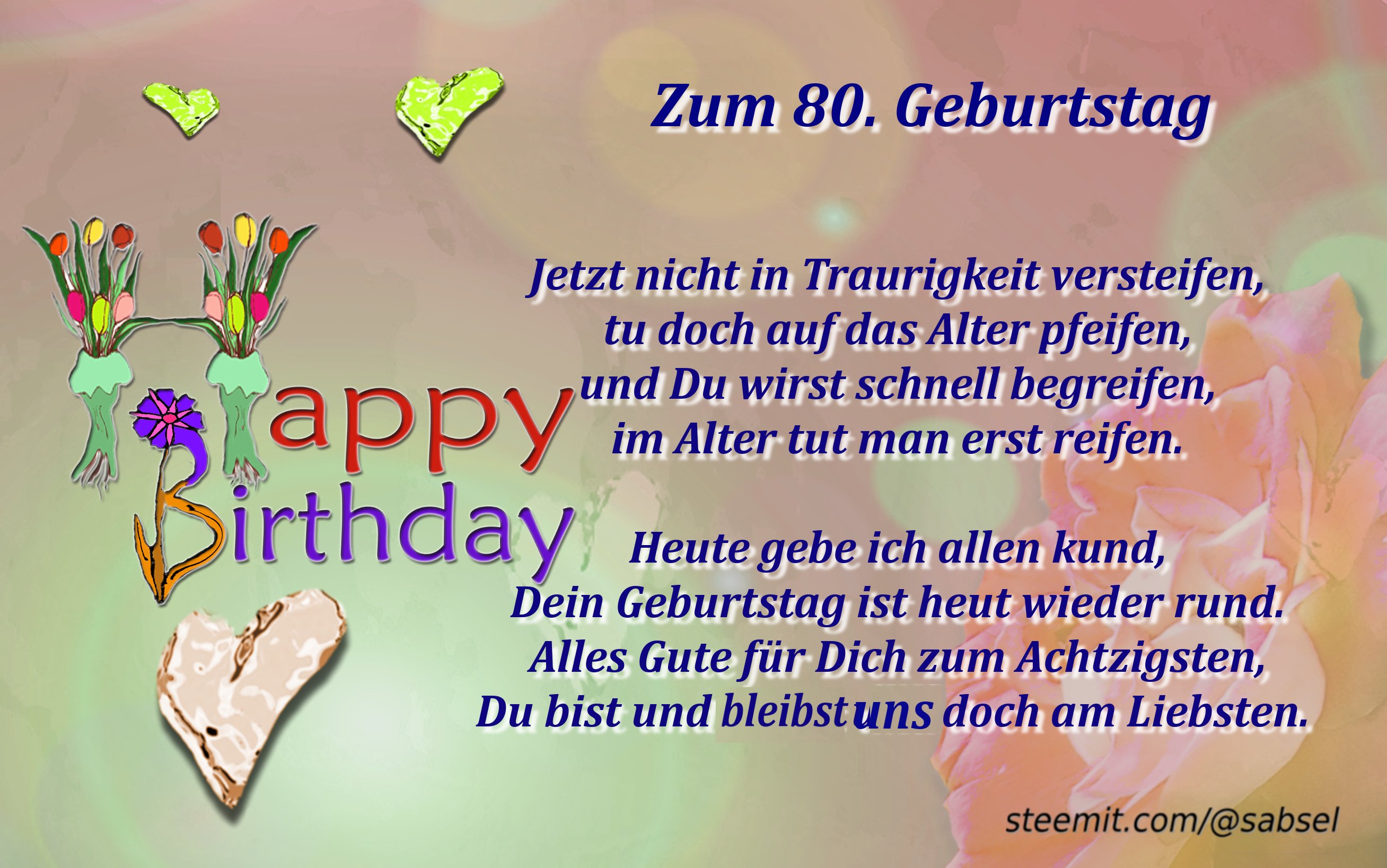 35++ Gedichte zum 80 geburtstag frau 