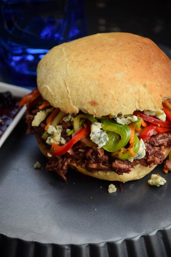 Blackberry BBQ Sauce Pulled Pork Sandwiches & Cilantro Pepper Slaw (5).jpg