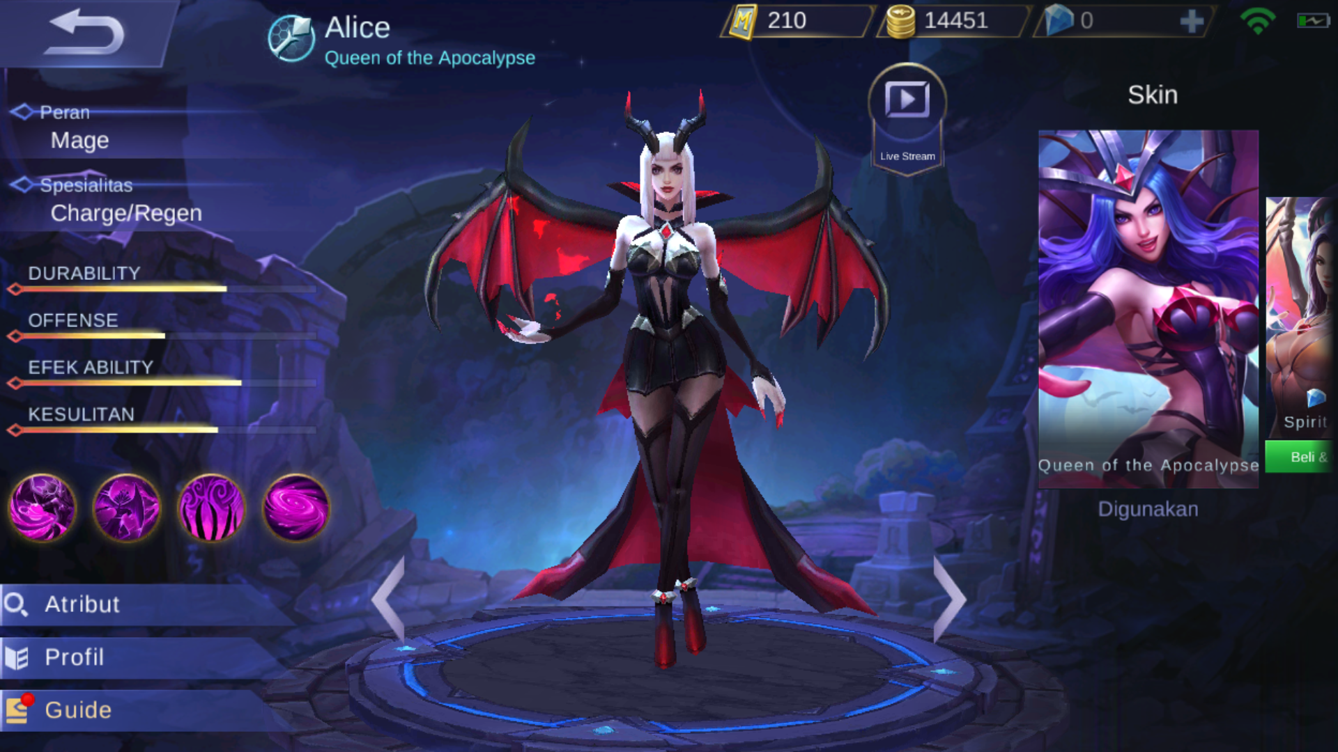 Atribut Alice Mobile Legend