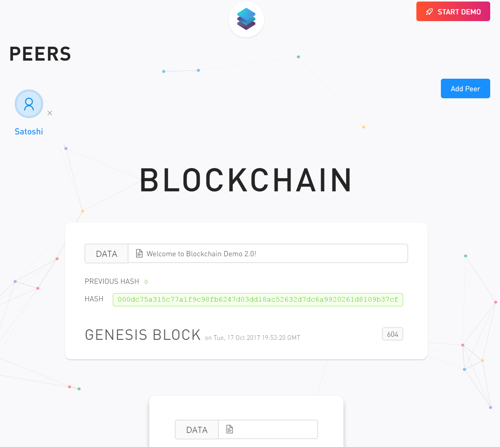 blockchain demo app