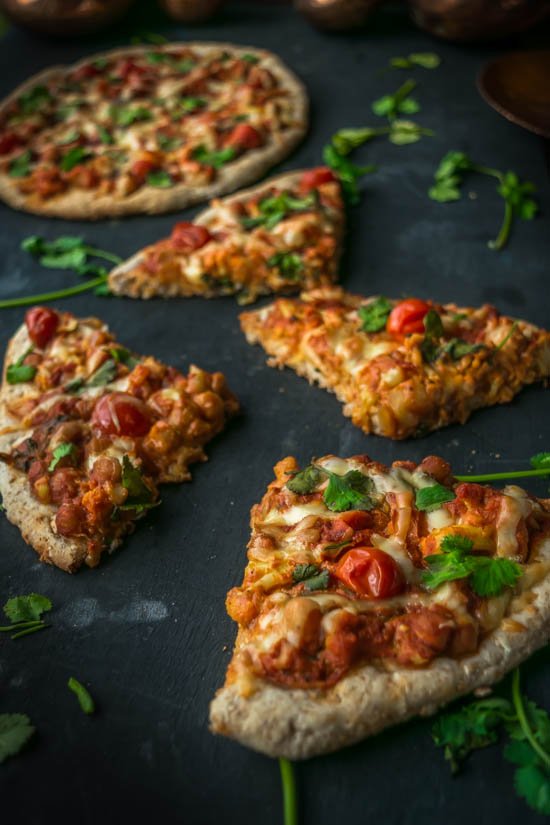 Individual Indian Tikka Masala Pizzas with Whole Wheat Crust (Vegan)3..jpg