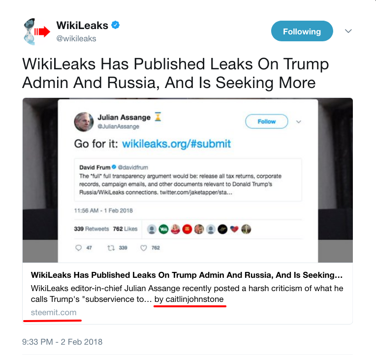 WikiLeaks on Twitter   WikiLeaks Has Published Leaks On Trump Admin And Russia  And Is Seeking More https   t.co jvgflbGwGb (1).png