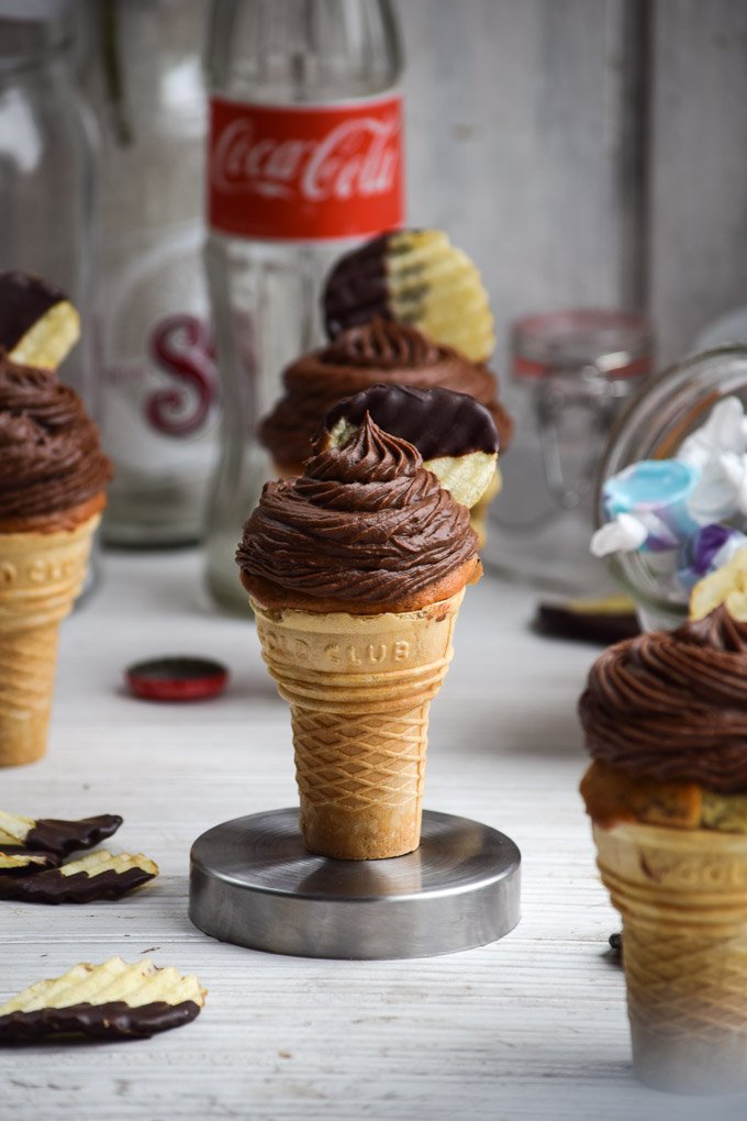 Chocolate Covered Potato Chip Ice Cream Cone Cupcakes (11).jpg