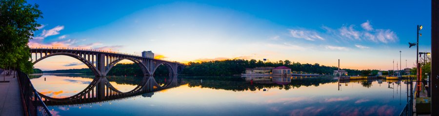 Sunrise Panorama at Lock and Dam No. 1.jpg