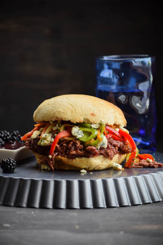 Blackberry BBQ Sauce Pulled Pork Sandwiches & Cilantro Pepper Slaw (10).jpg