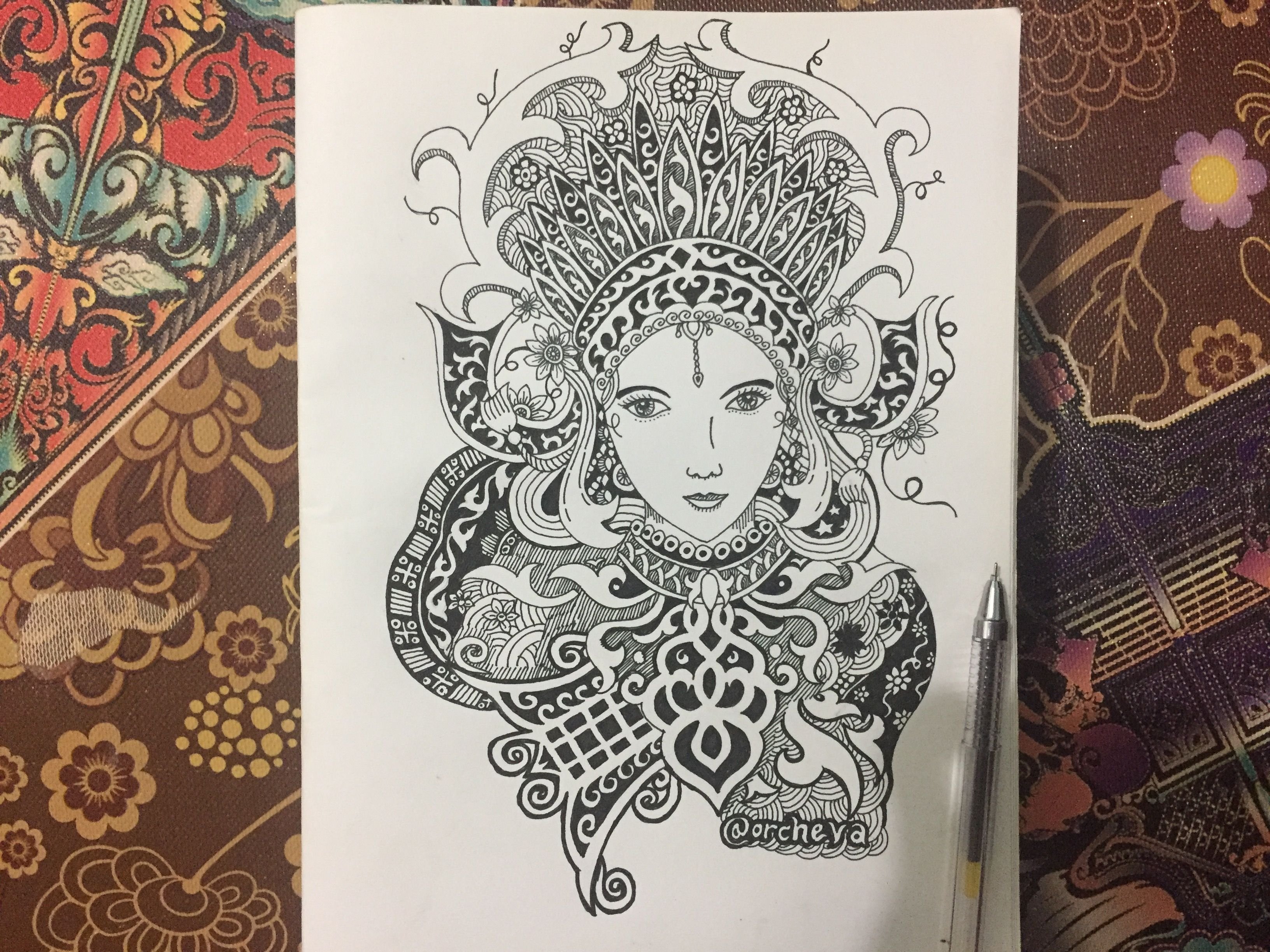 Orcheva Doodle Art The Fiction Of The Bride Aceh Traditional Art