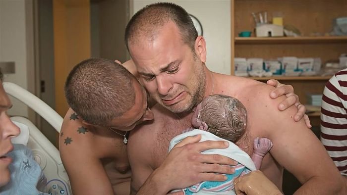 Powerful Photos Of Dads In The Delivery Room Waiting Their