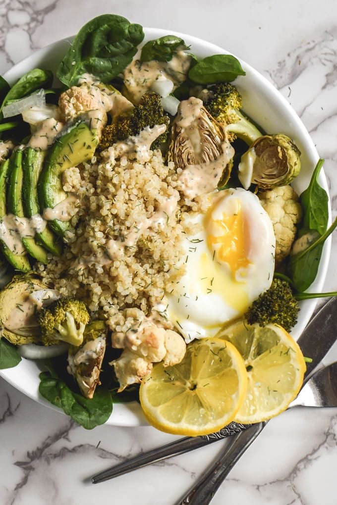 Roasted Veggie & Quinoa Salad + Tahini Lemon Sauce (7).jpg