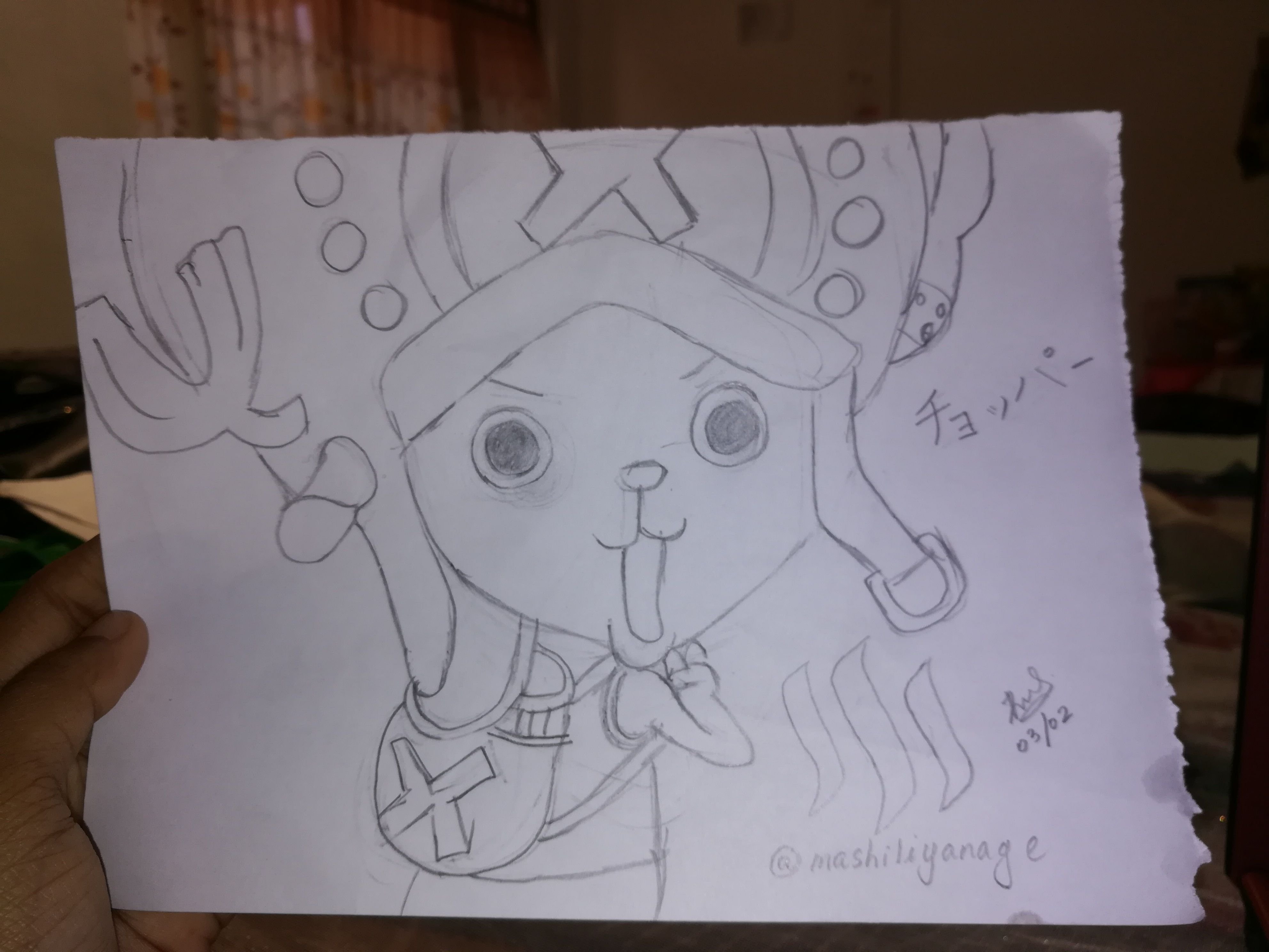 My First Art Tony Tony Chopper One Piece Steemkr