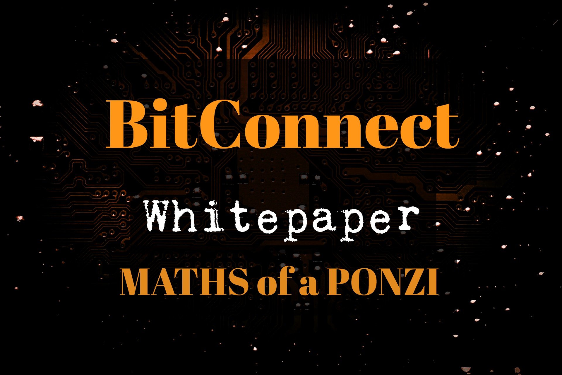 bitconnect confirmed ponzi scheme how