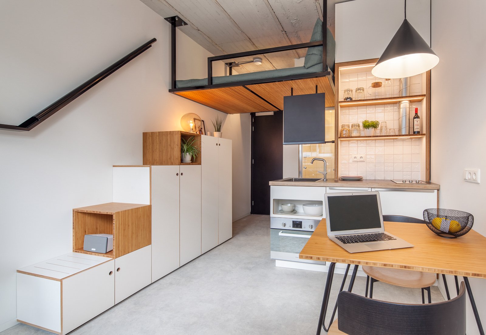 Decor Haven This Bed Is Suspended From A Student Apartment On The Hermes City Plaza Student Housing Designed By Standard Studio Is Located In Rotterdam The Netherlands 193 Square Foot Space Has A High Degree Of