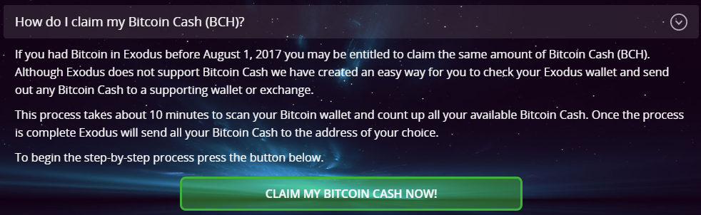 to your how bitcoin exodus cash claim from (I   NOW Guide Just A Full   Claim BitCoinCash Yours