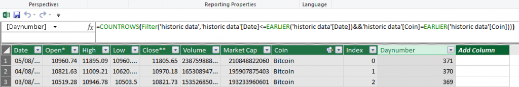 50 day mva in excel