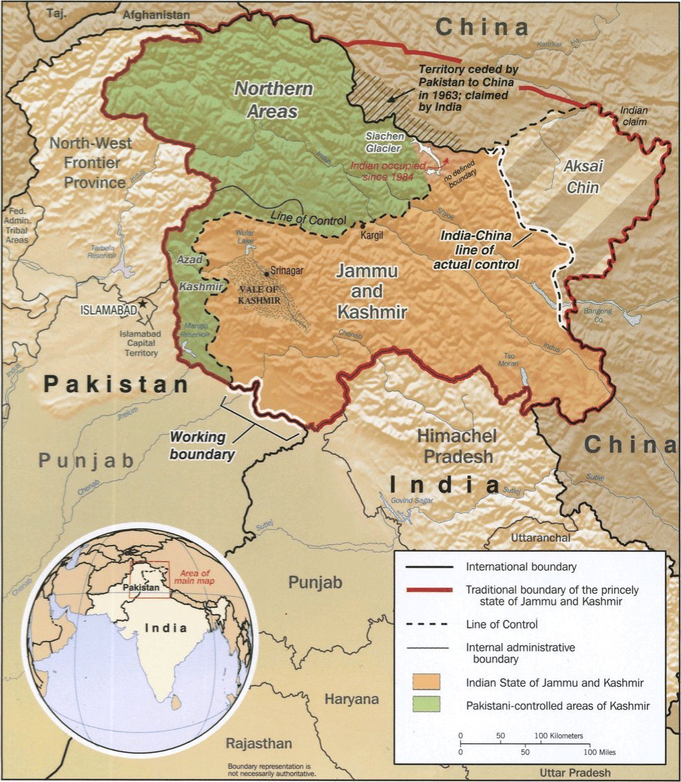 Map of the Kashmir Conflict