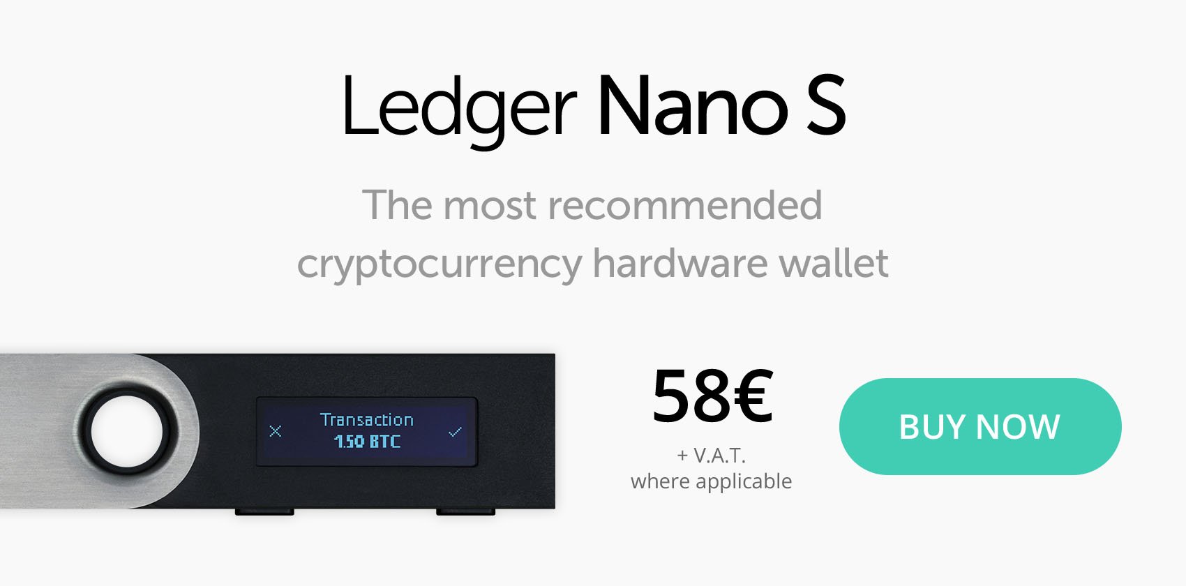 Ledger Nano S - The secure hardware wallet