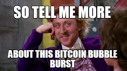 Image result for bitcoin bubble meme