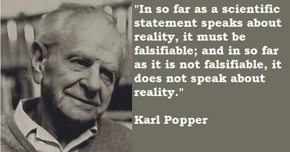Image result for karl popper falsifiability quote