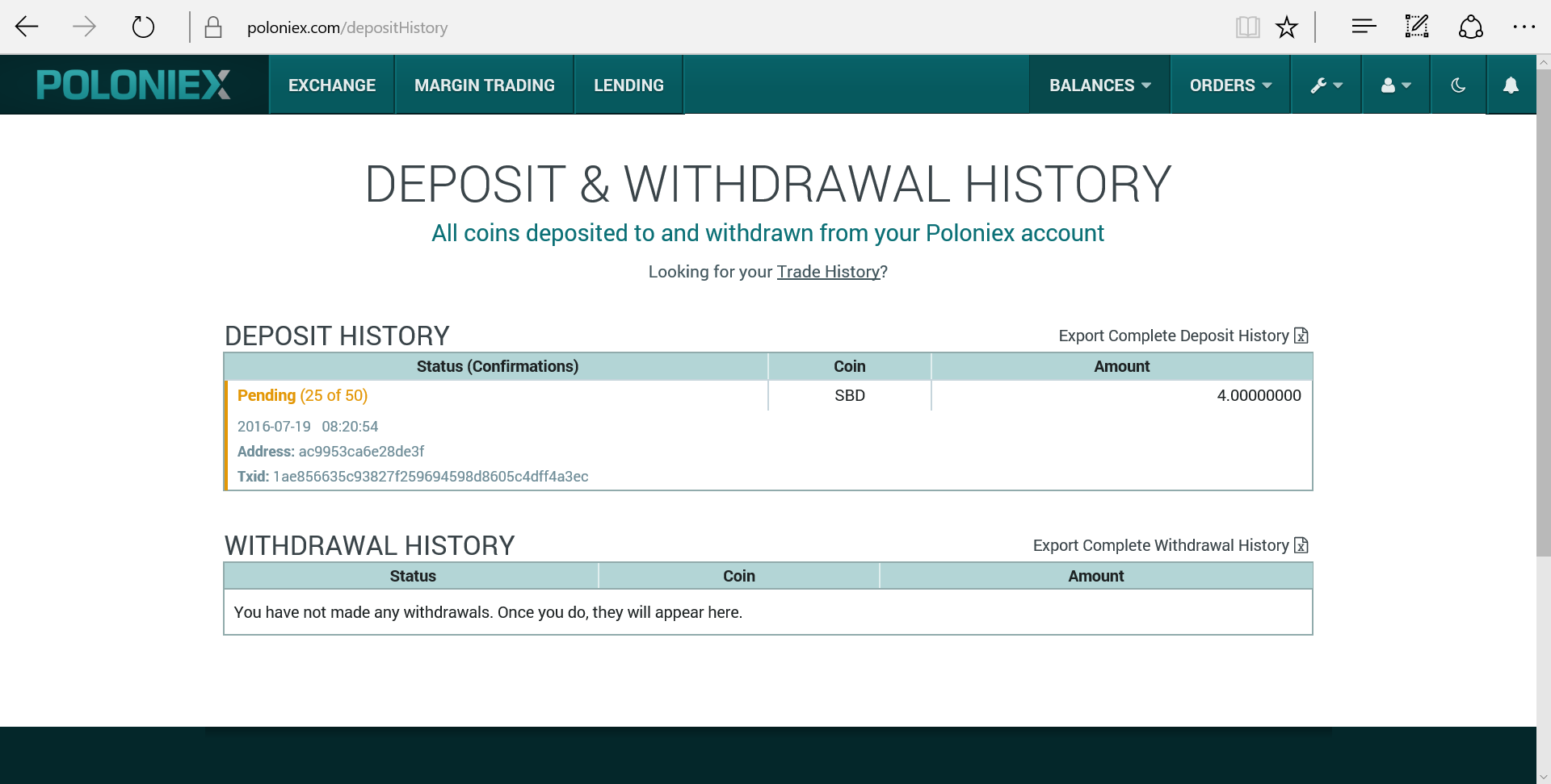 Poloniex Send Ticket Trading Crypto Currencies For ...