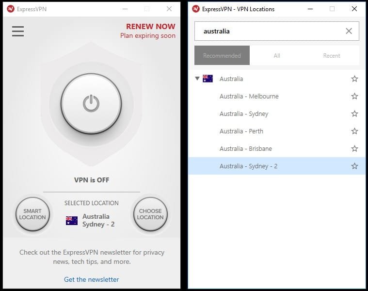 Thomas connects to a server in Australia